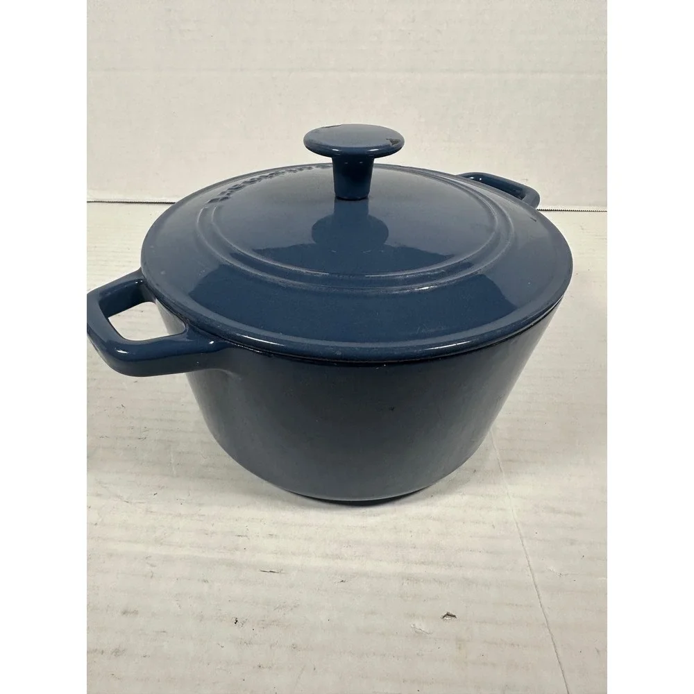 Cuisinart CI630-20 Navy Blue Enameled Cast‎ Iron 3 Qt Round Dutch Oven with Lid